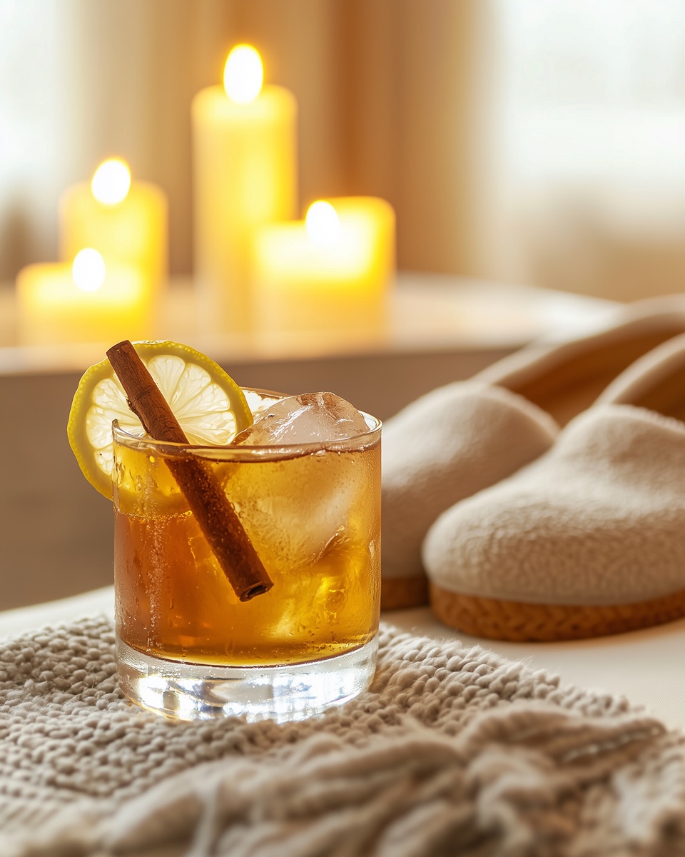 Cozy Brandy Bliss pairing — soft shoes with a brandy cocktail by Shoes & Booze